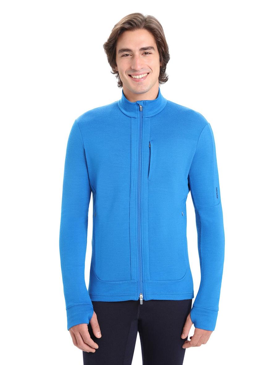 Icebreaker Merino Quantum III Long Sleeve Zip Miesten Huppari Sininen | FI 1262WNBY